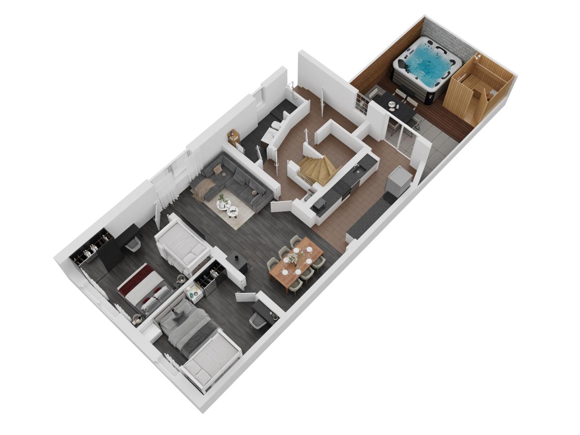 Winter Oase Beheizter Whirlpool Sauna Und Kamin * Geisenheim